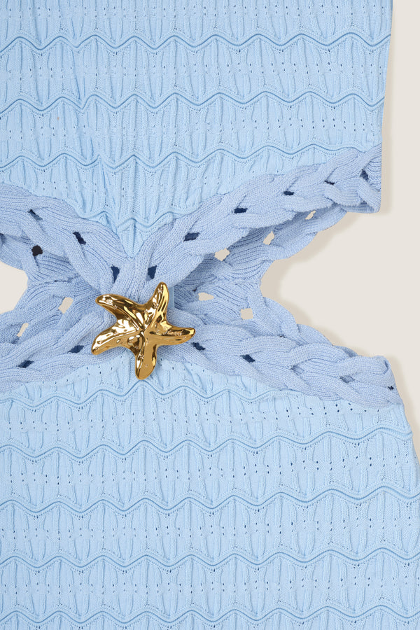 Robe longue à étoile dorée