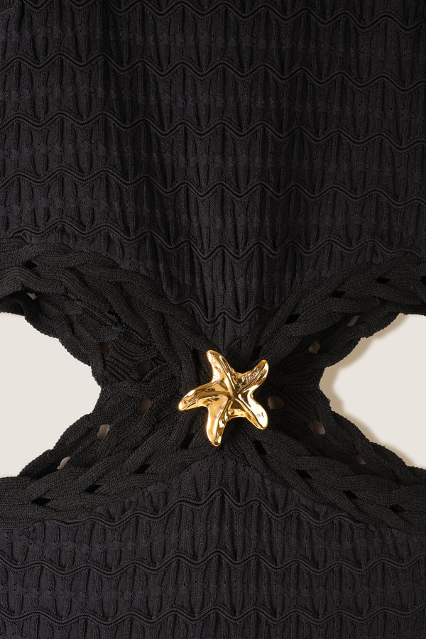 Long dress with gold star