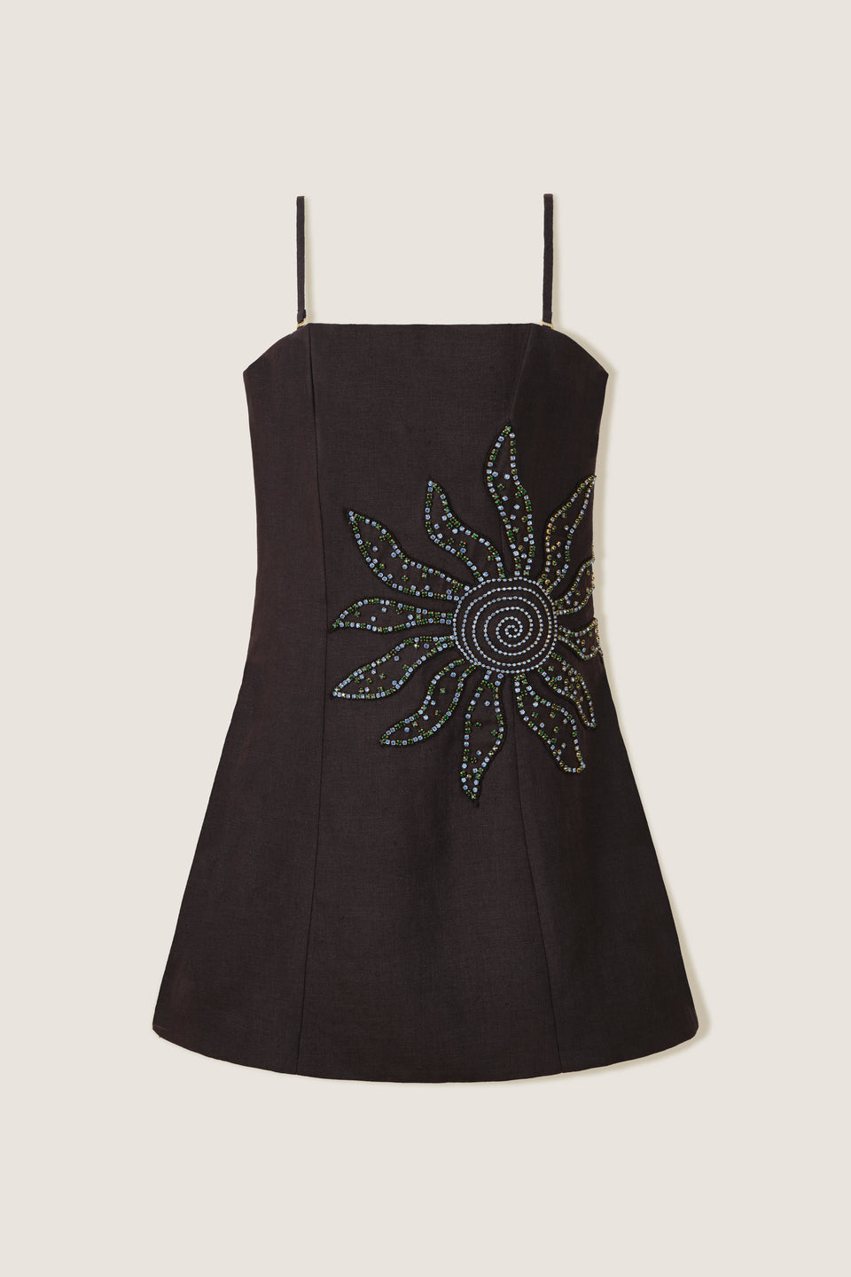 Robe bustier à soleil strass