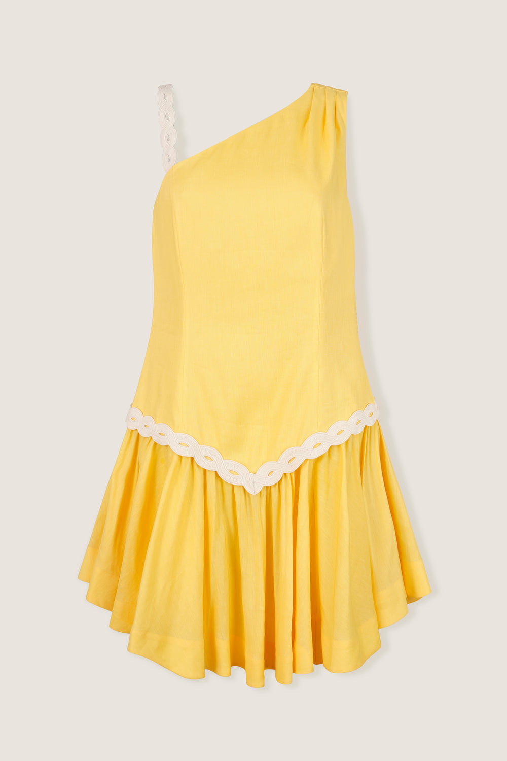 Short dress with pointed cutout