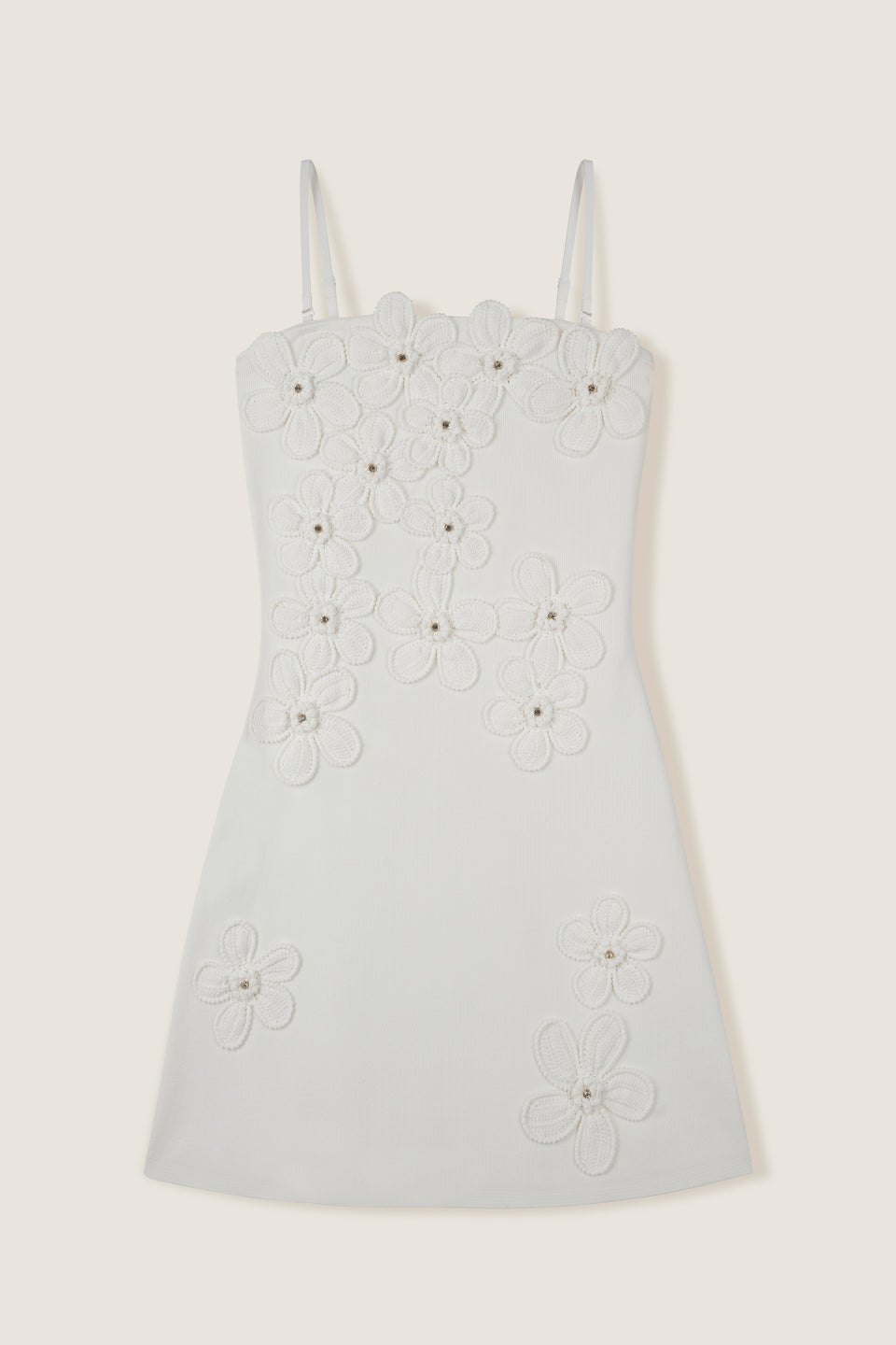 Robe bustier en maille à fleurs en crochet