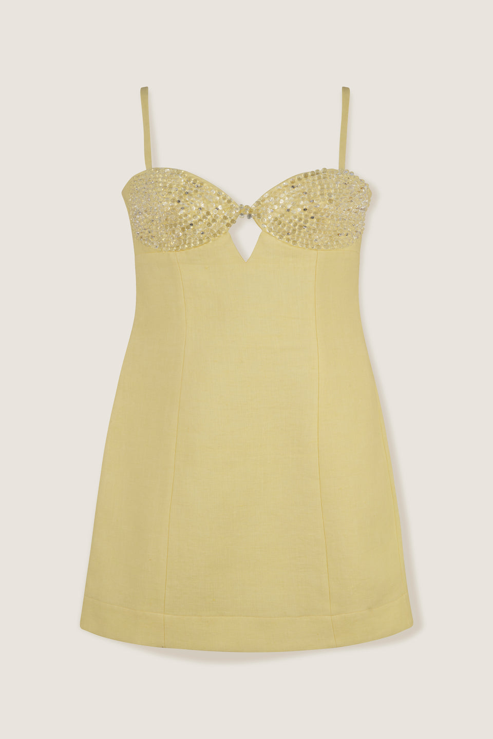 Robe courte à perles