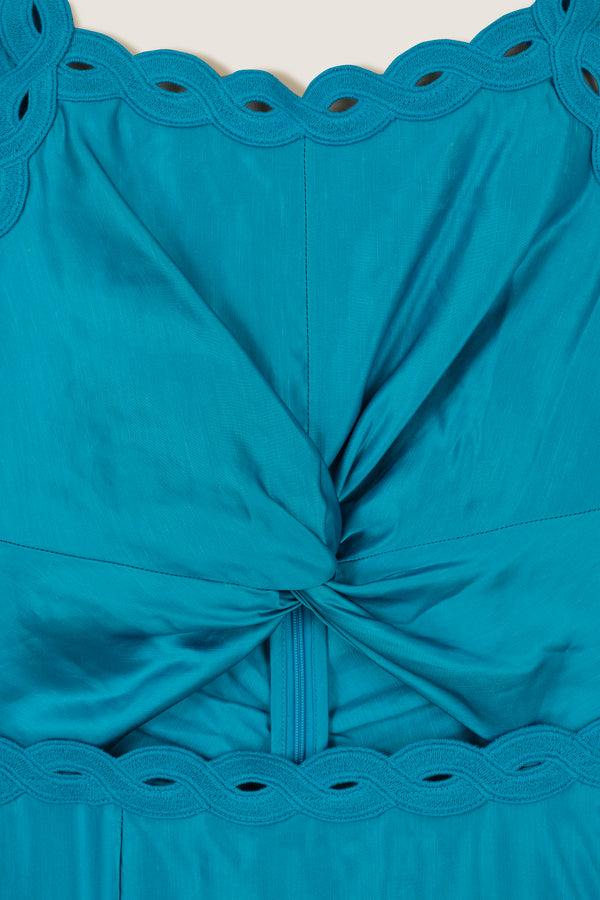 Robe longue satinée