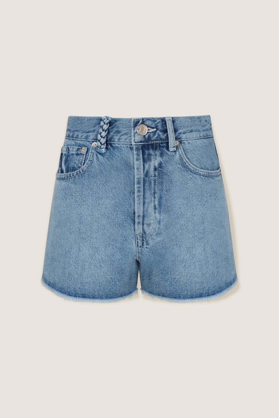 Shorts with embroidered pockets