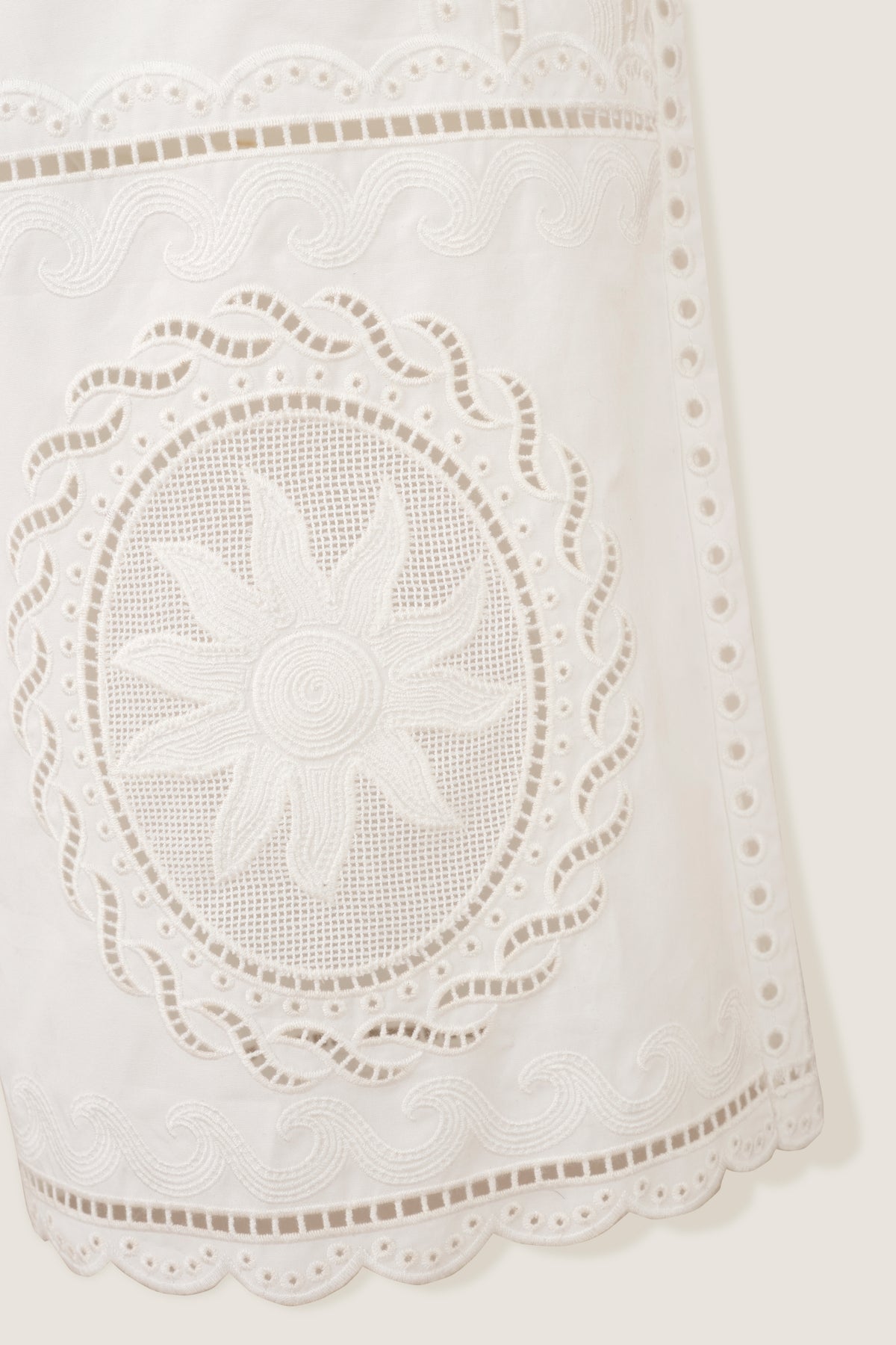 Bermuda en broderie anglaise