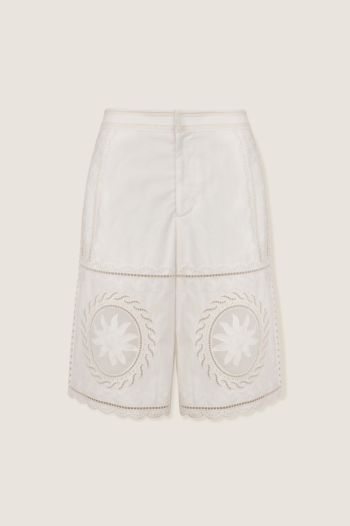 Bermuda en broderie anglaise