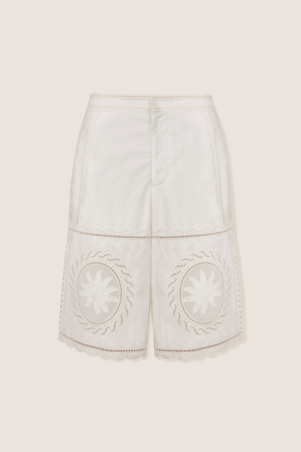 Bermuda en broderie anglaise