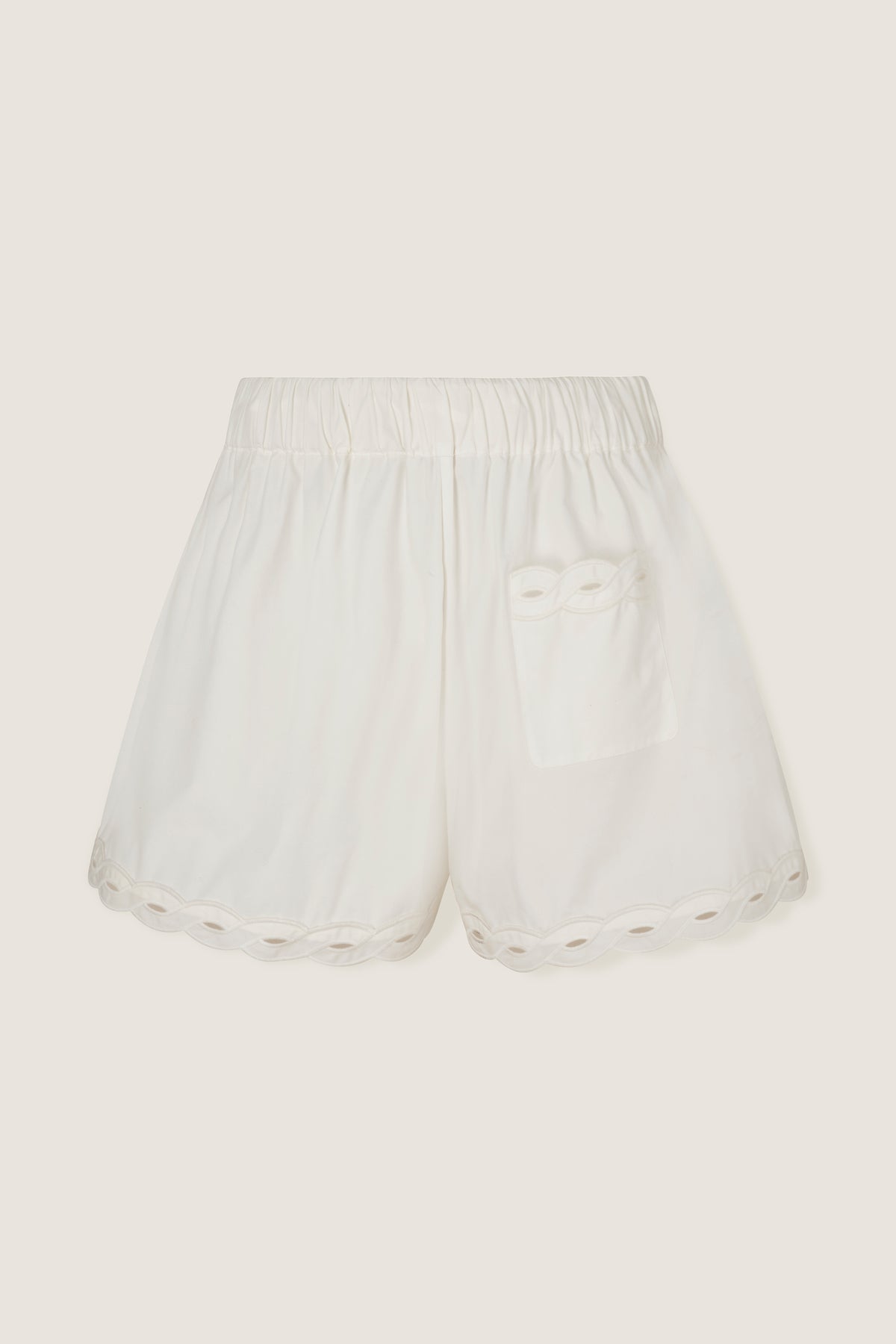 Shorts with braid trim