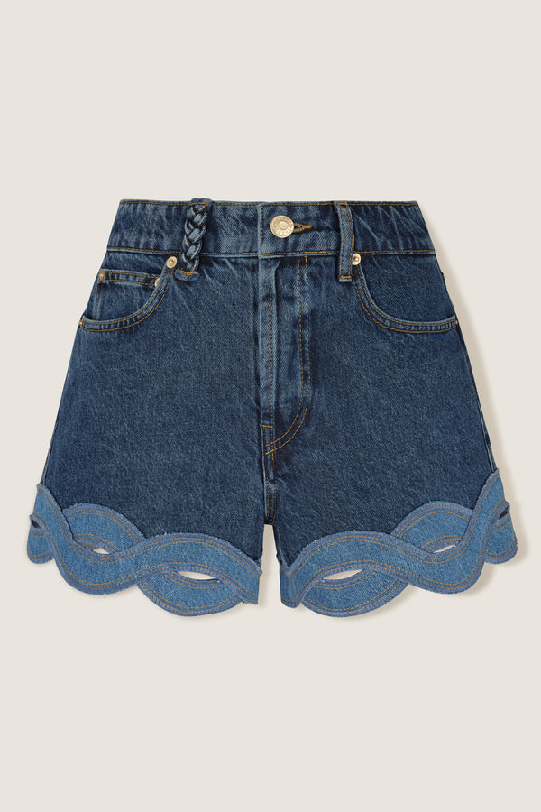 Short with contrasting braid