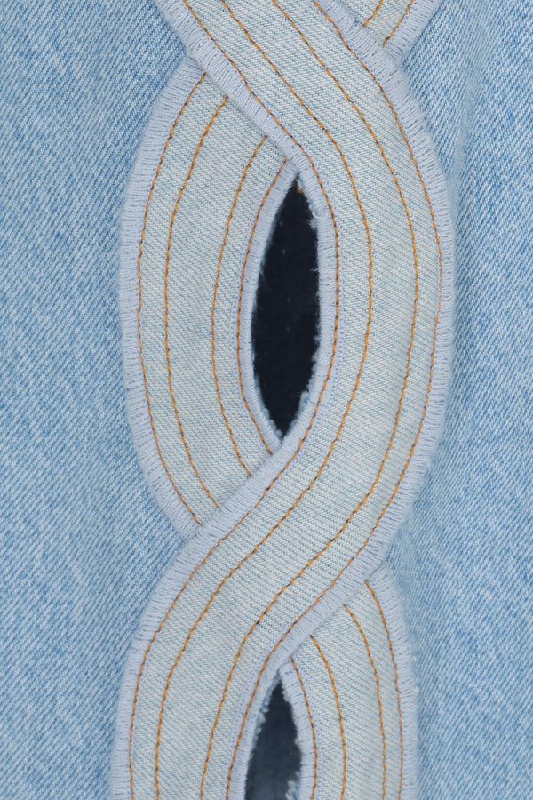 Bermuda à tresses ajourées