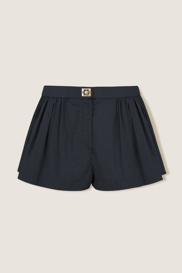 Short court à fronces