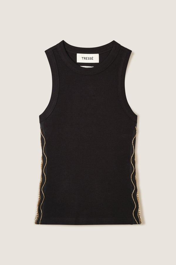 Top à strass brodés