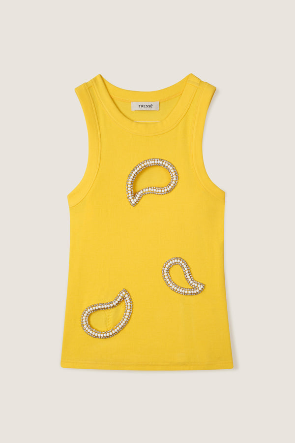 Top à strass brodés