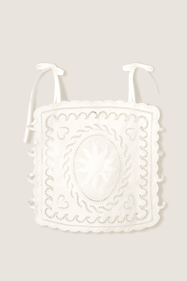 Top en broderie anglaise