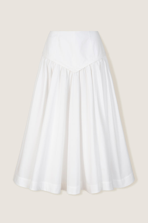 Jupe longue en popeline