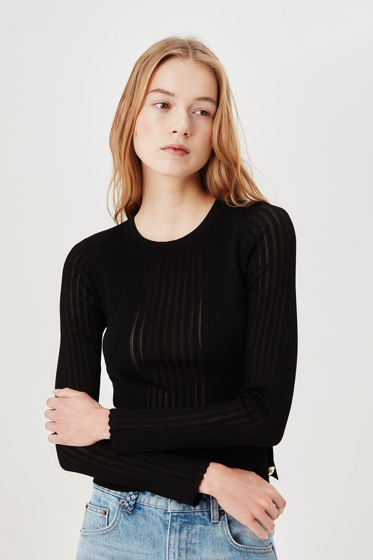 Top en maille ajourée