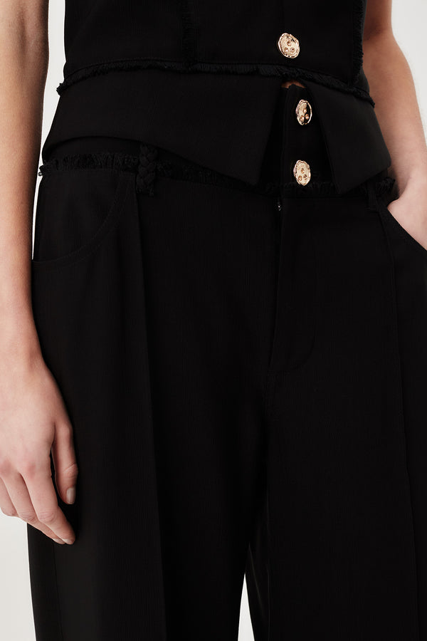 High waisted tailored pants