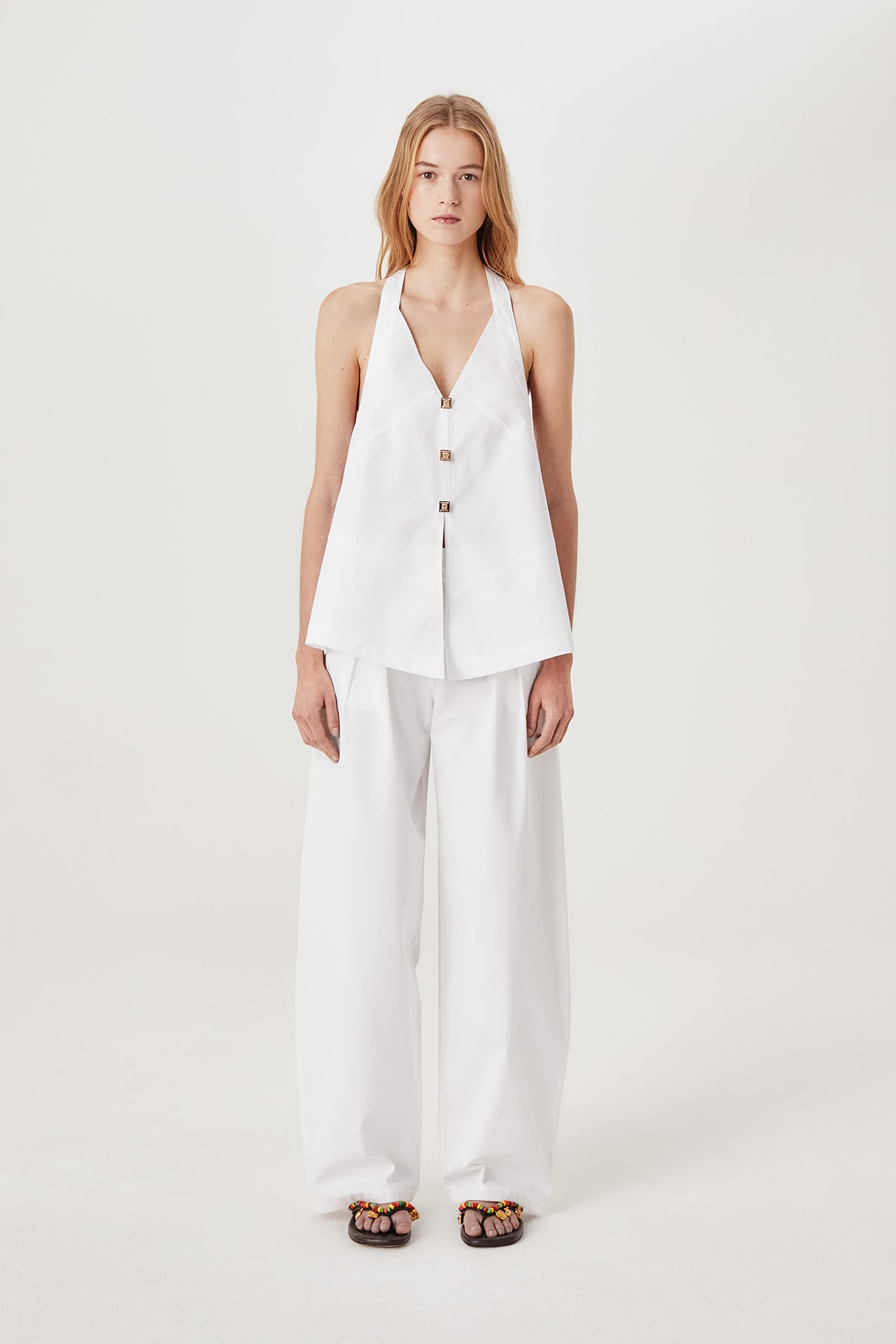 Poplin balloon trousers