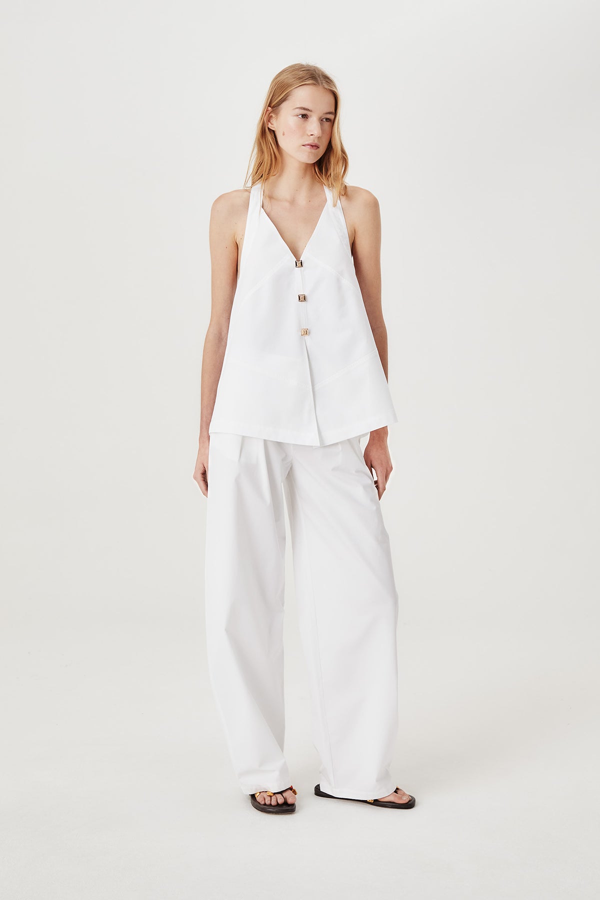 Poplin balloon trousers