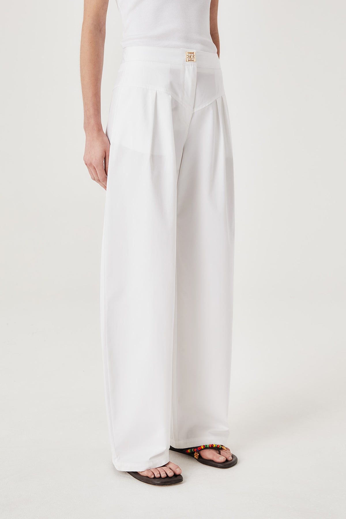 Poplin balloon trousers