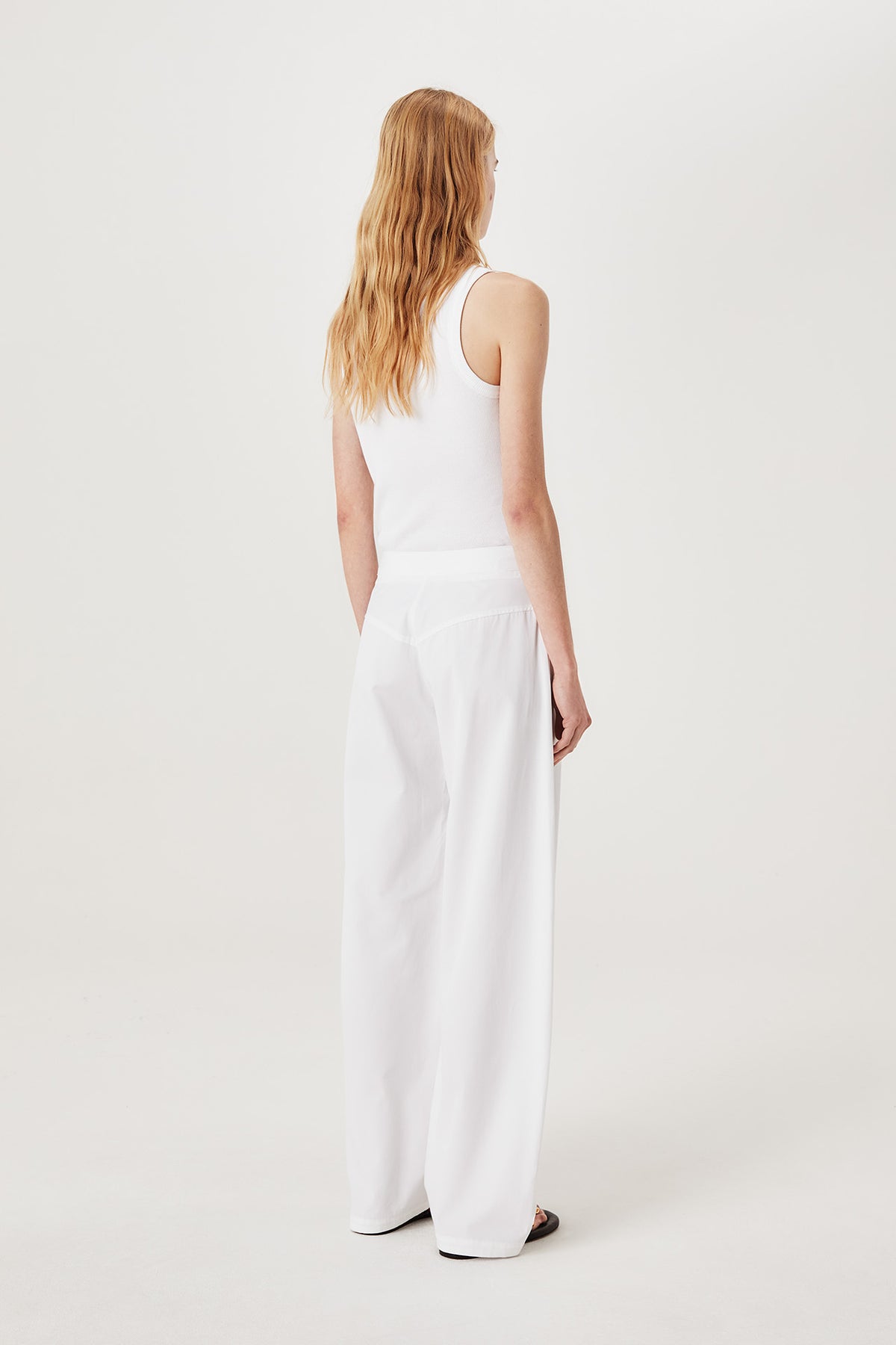 Poplin balloon trousers