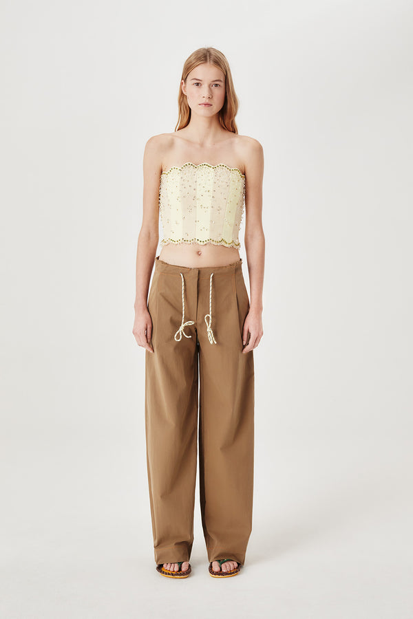 Pantalon à galon coloré