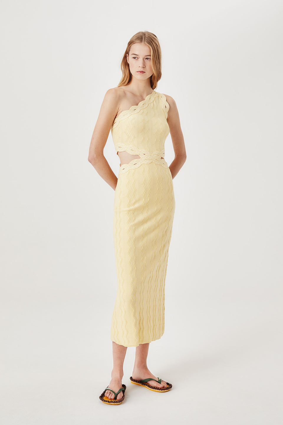 Robe longue en maille