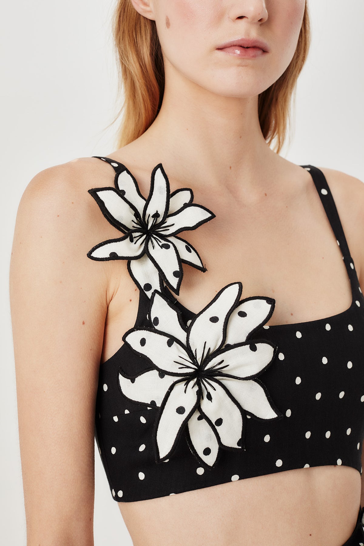 Robe longue à pois