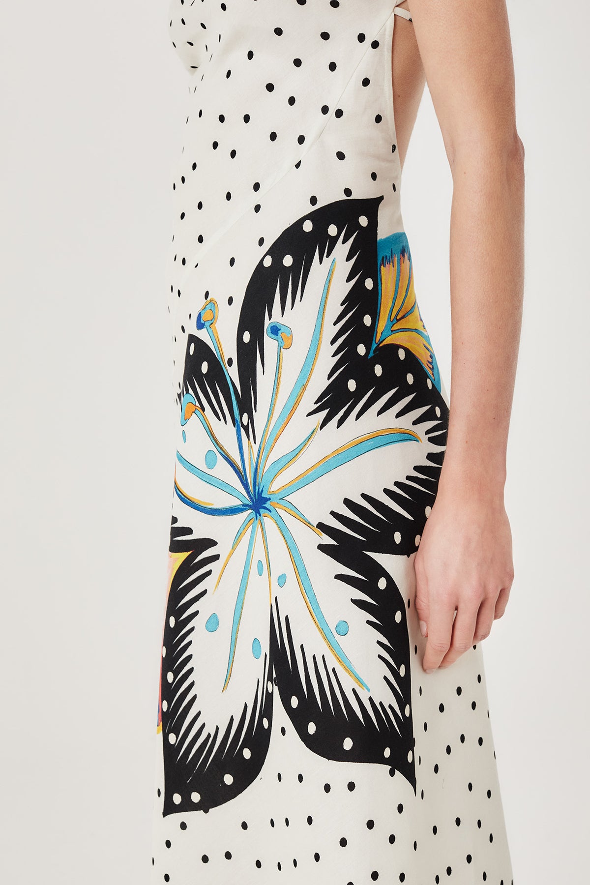 Polka dot maxi dress
