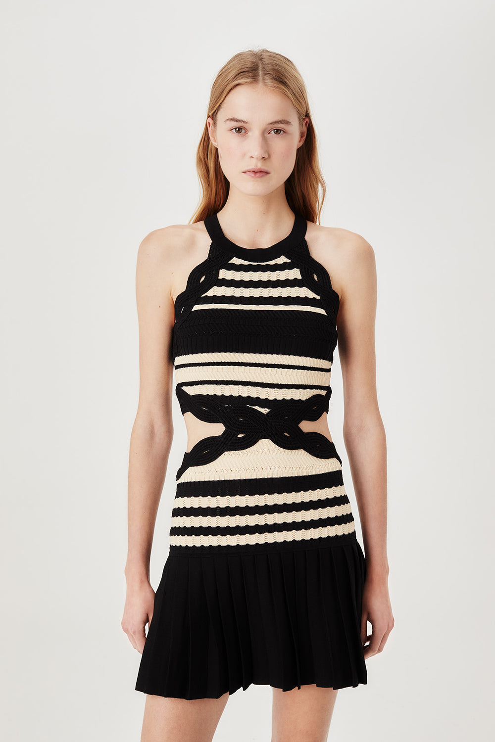 Striped knit dress