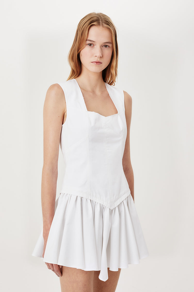 Robe à volants dos nu