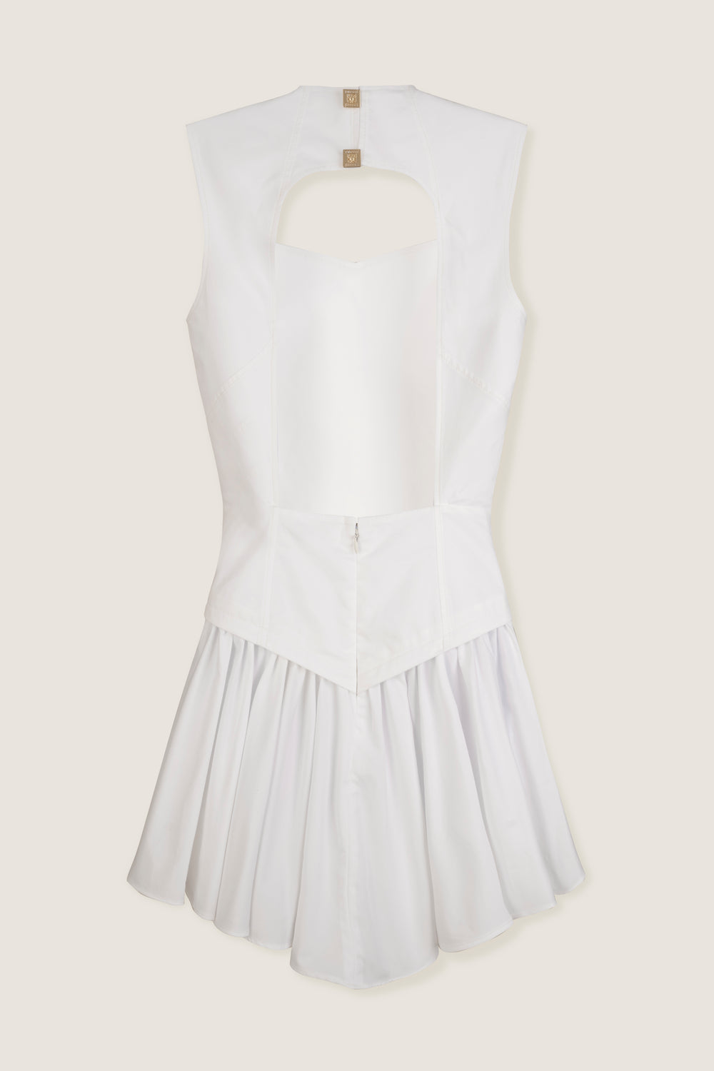 Ruffled backless dress