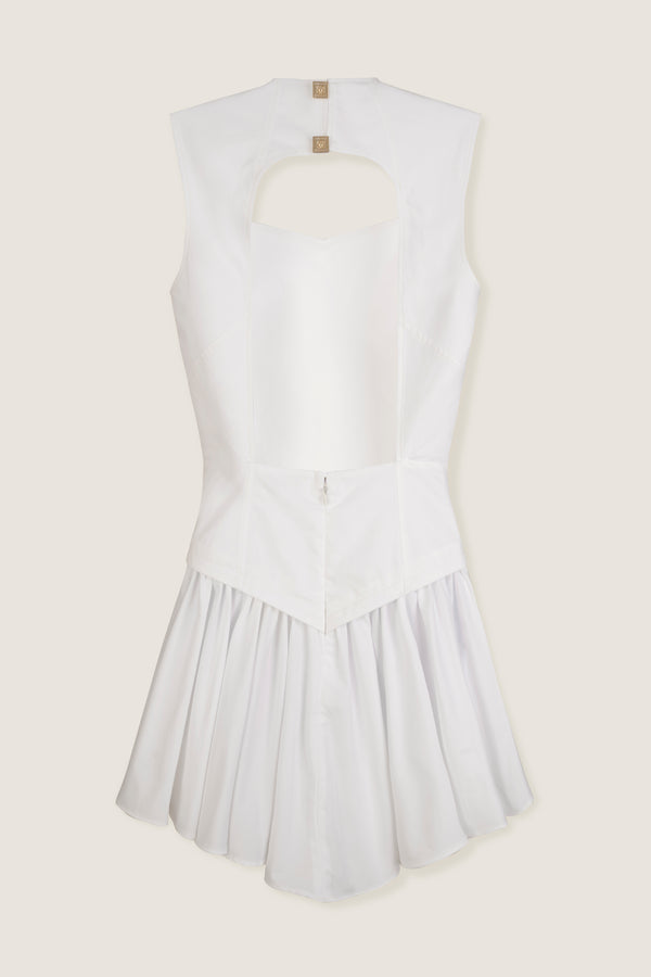 Robe à volants dos nu