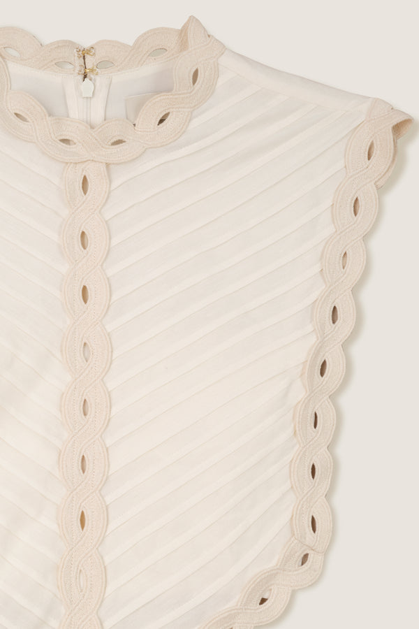 Robe longue à plastron