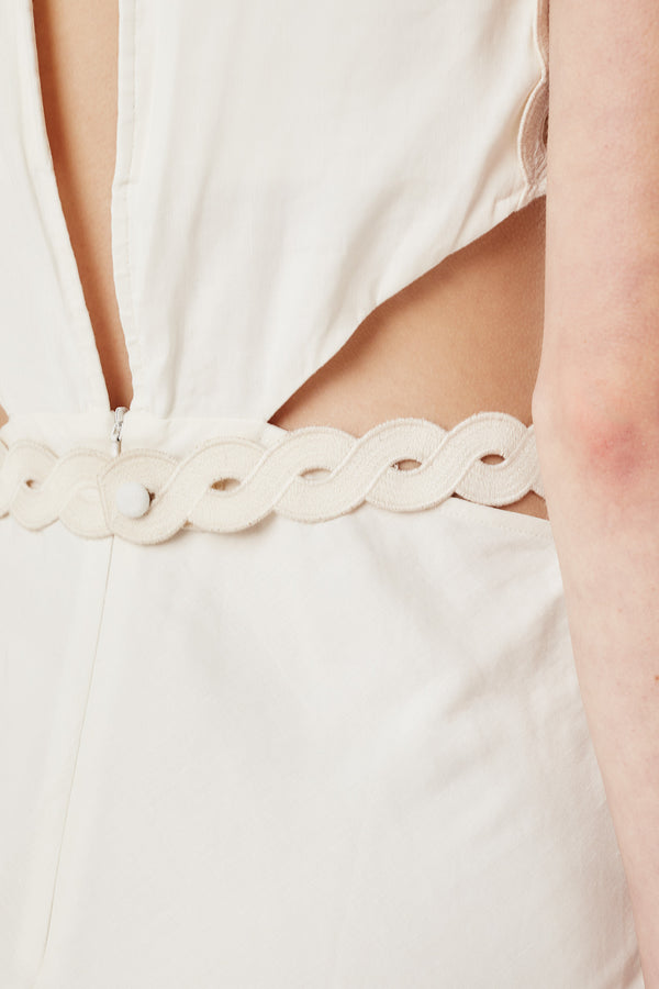 Robe longue à plastron