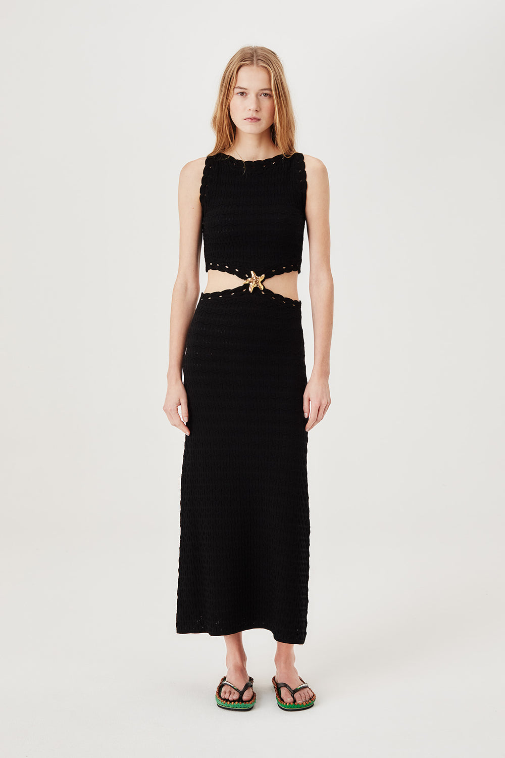 Long dress with gold star - T2