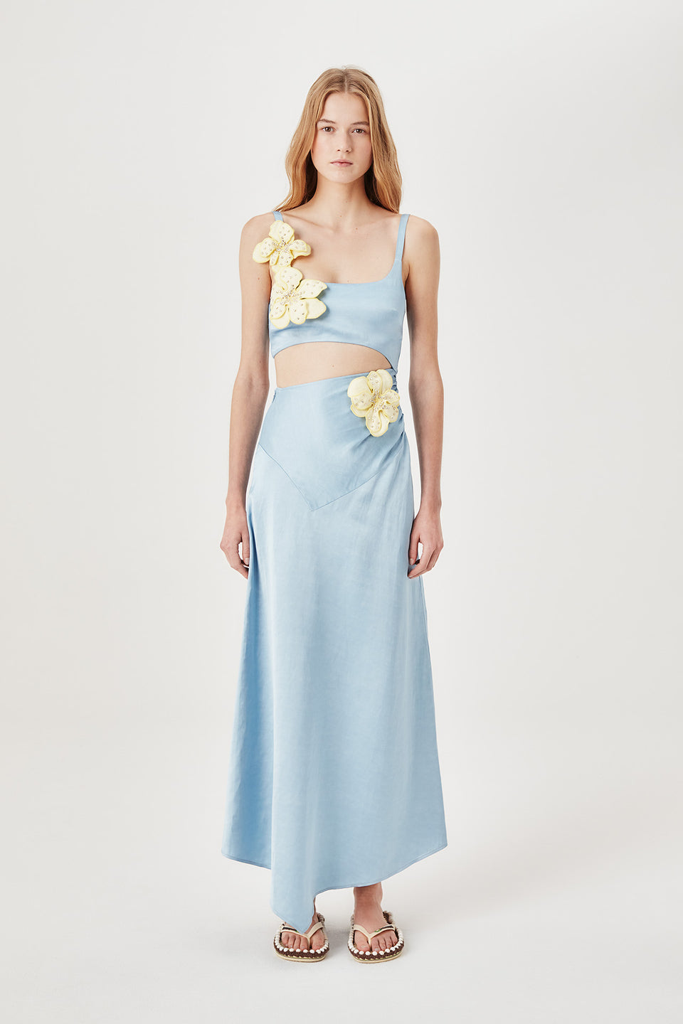 Robe longue à fleurs