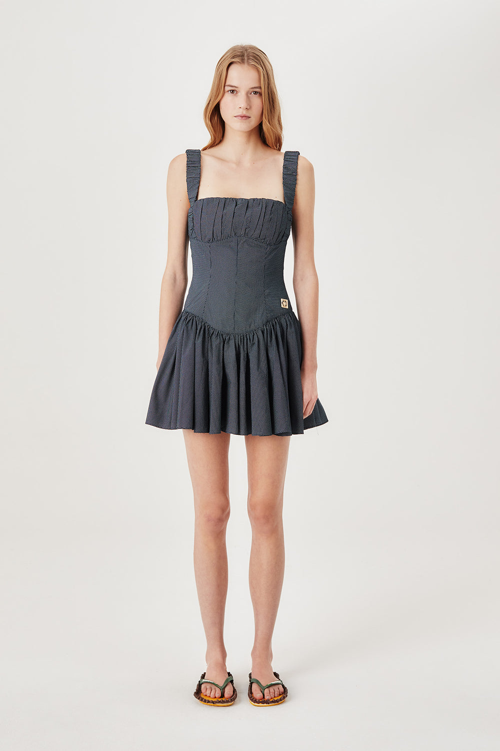 Polka dot short dress