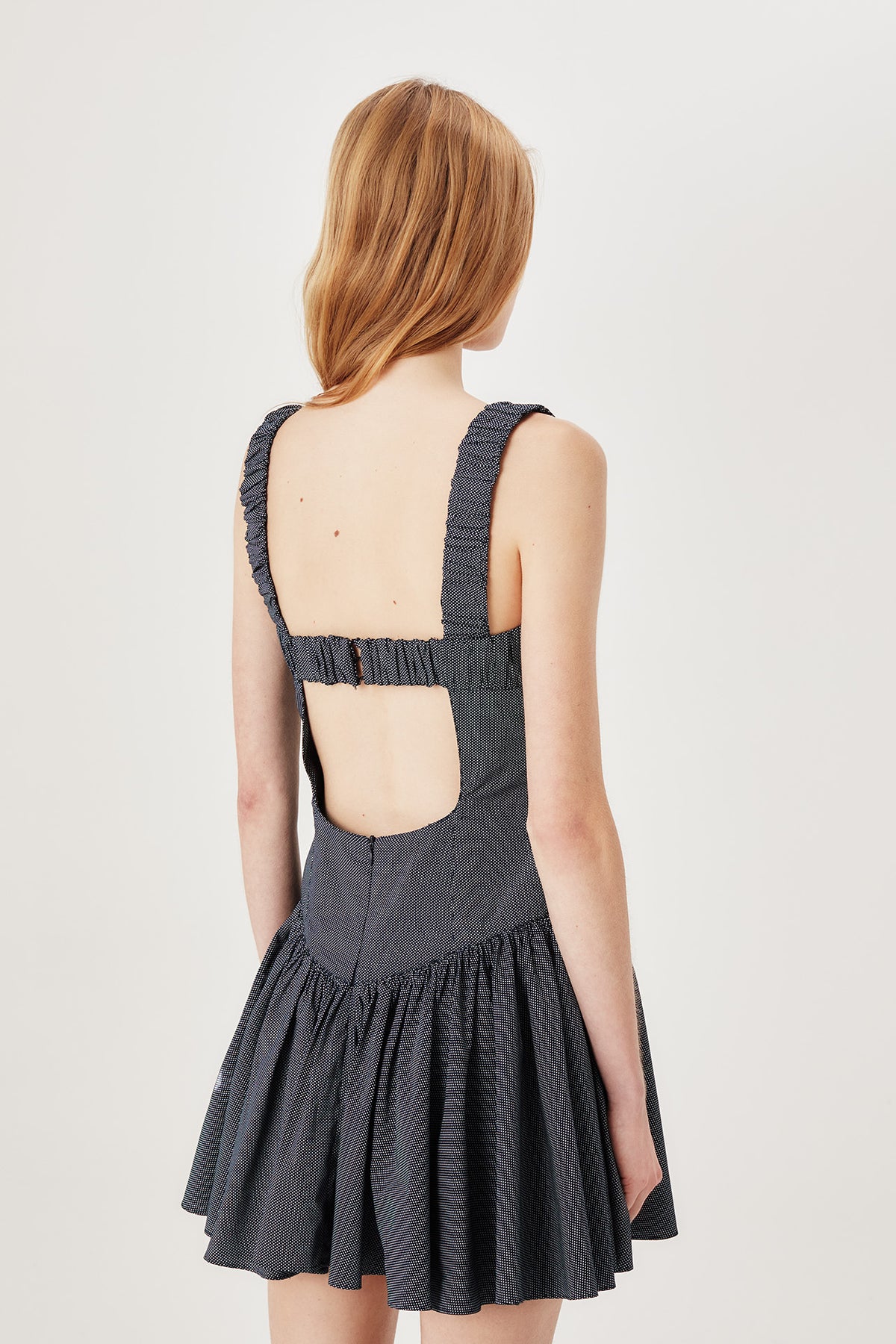 Polka-dot mini dress