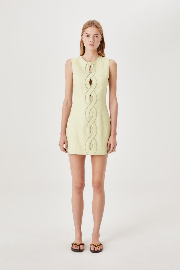 Robe courte à tresse