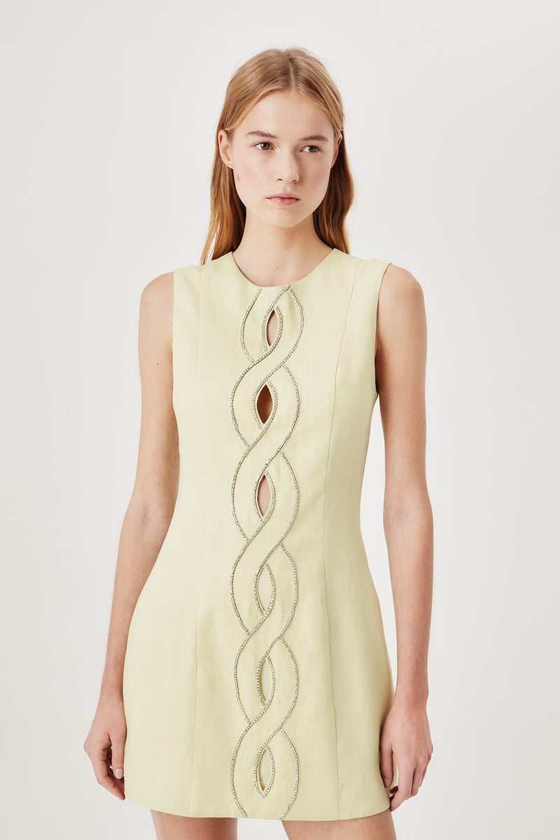 Robe courte à tresse