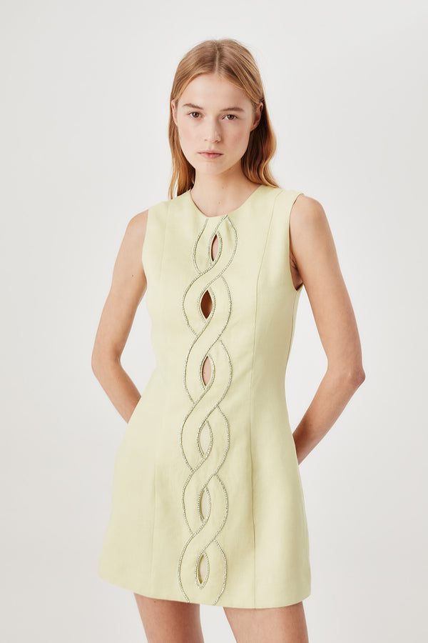 Robe courte à tresse