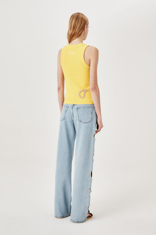 Top à strass brodés