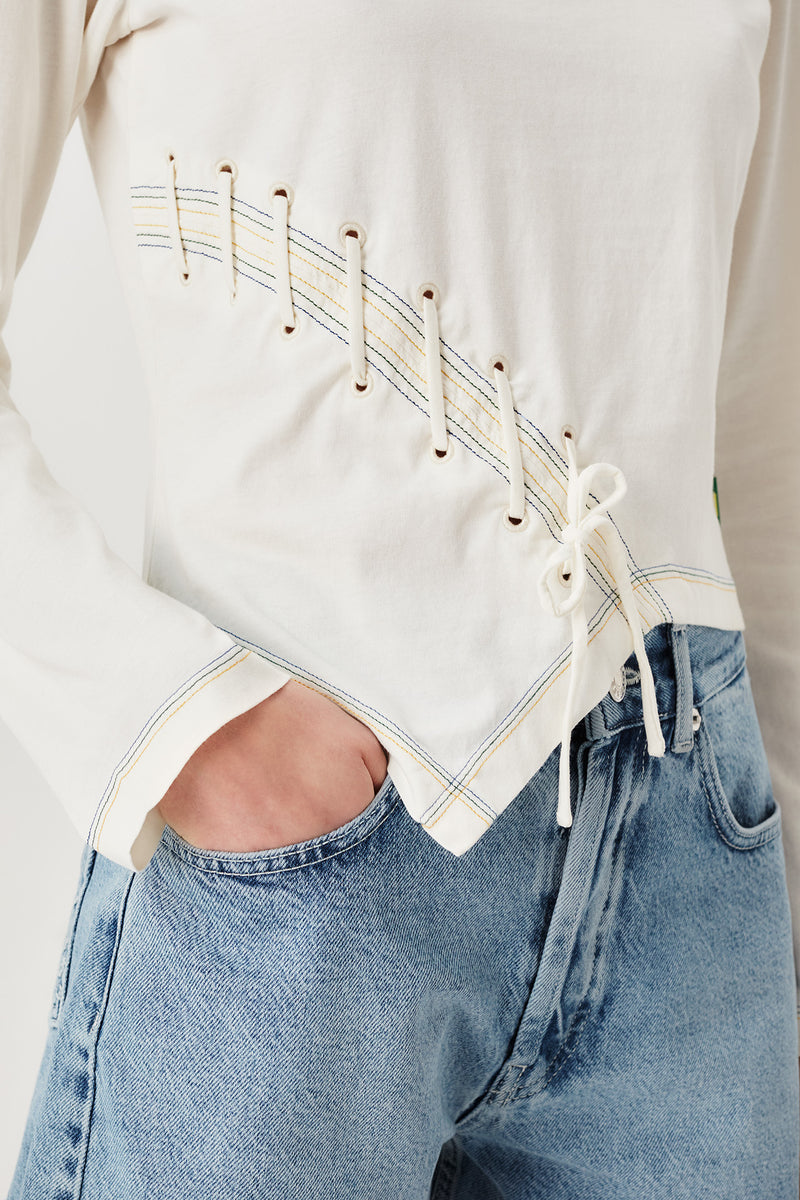T-shirt à laçage