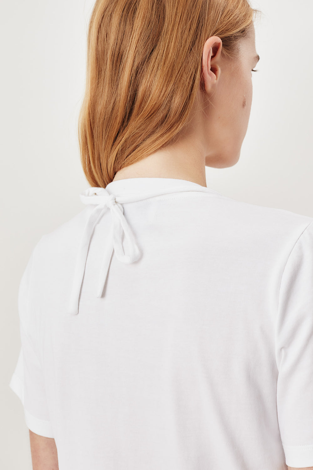 T-shirt à perles et strass brodées