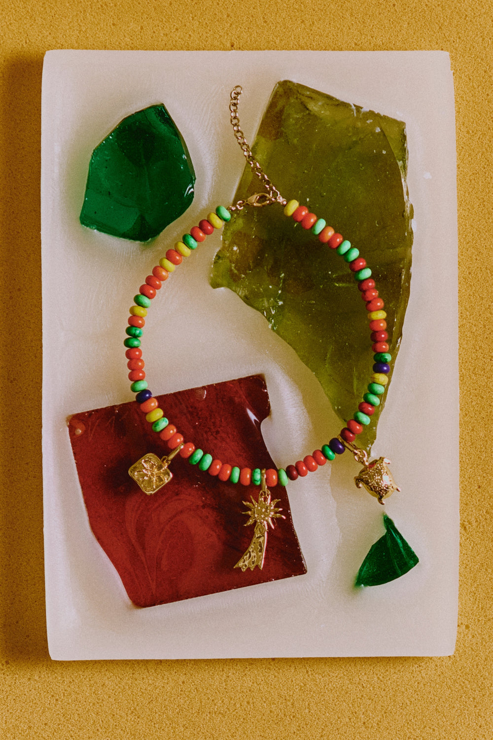 Multicolored beaded necklace
