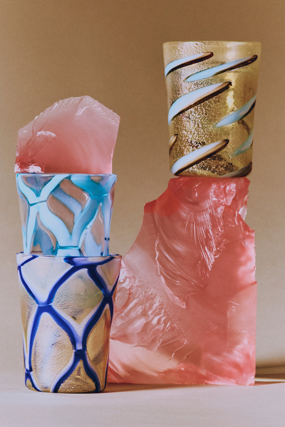Verre à eau en verre de Murano