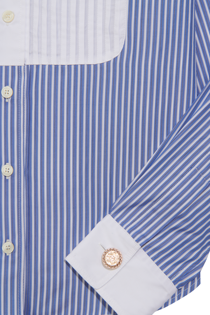 Striped bib shirt