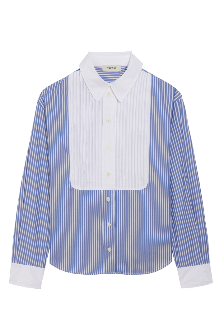 Striped bib shirt