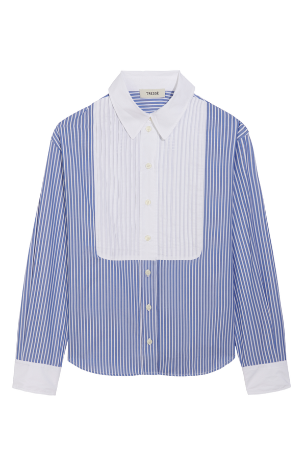 Striped bib shirt